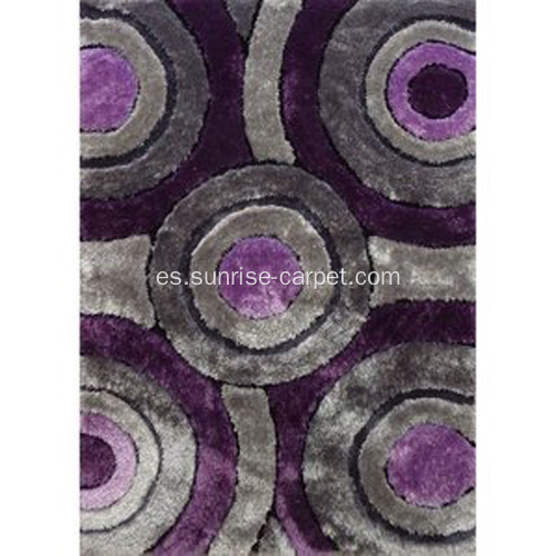 Alfombra de alfombra púrpura y gris alfombra
